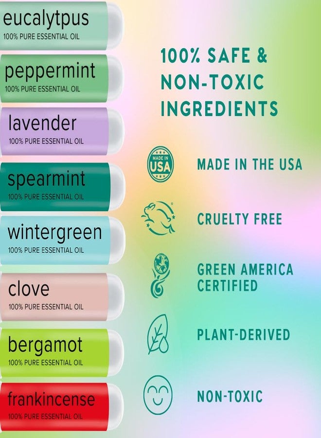 MOXE MOXĒ Nasal Inhalers Bundle, 8 Essential Oils, 100% Pure and Undiluted, Therapeutic Grade, No-Mess Portable Aromatherapy, Includes Eucalyptus, Peppermint, Lavender, Wintergreen, Made in USA - Pack of 8 - Image 3